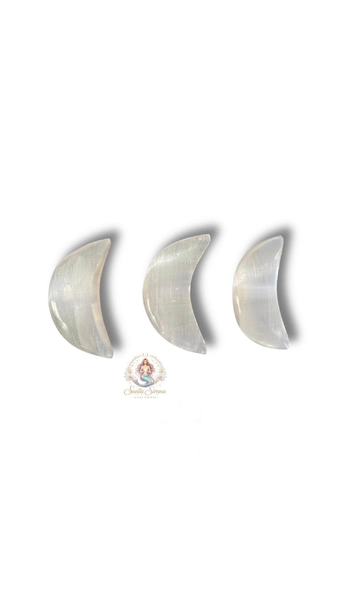 Selenite Crystal Moon